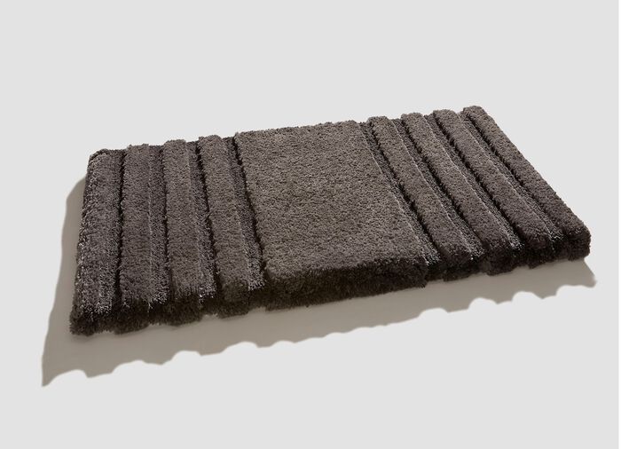 Flusenfreie Badgarnitur mit rutschhemmender R&uuml;ckseite ANTHRAZIT