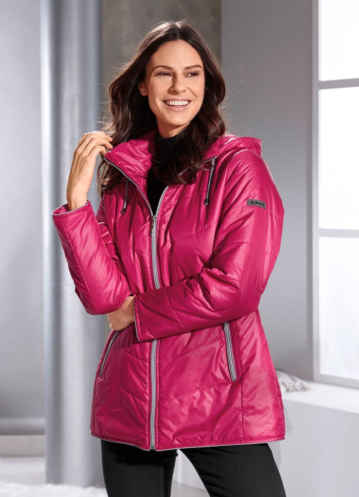 Jacke mit Rei&szlig;verschlusstaschen PINK
