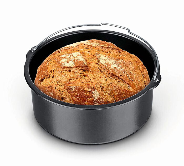 Energiesparende Heissluftfritteuse SCHWARZ-SILBER