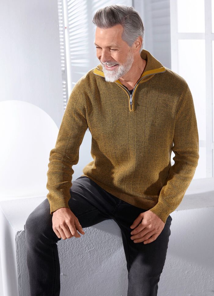 &laquo;Milano Italy&raquo;-Troyer mit kurzem Reissverschluss in 2 Farben 