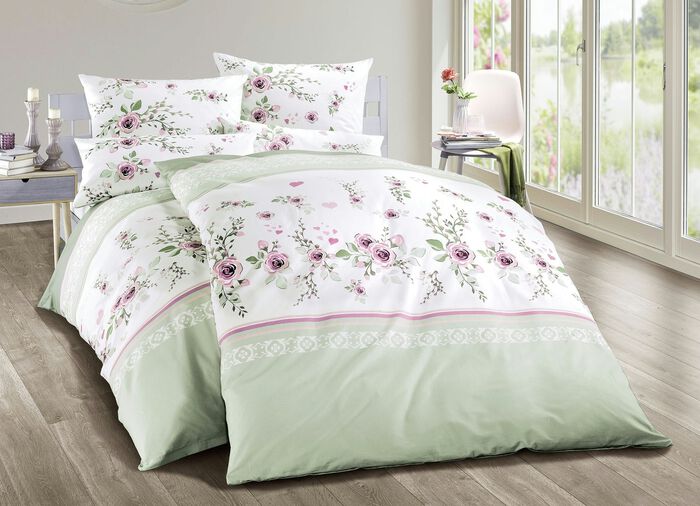 Jersey  Bettw&auml;sche-Garnitur aus 100% Baumwolle 