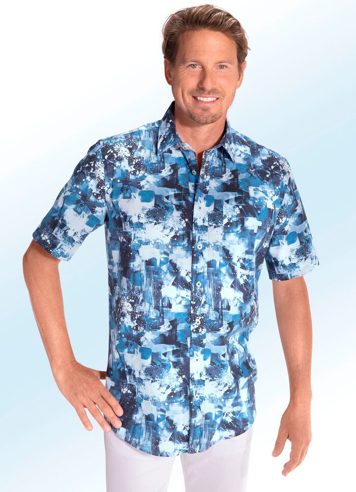 Bedrucktes Hemd mit Brusttasche 