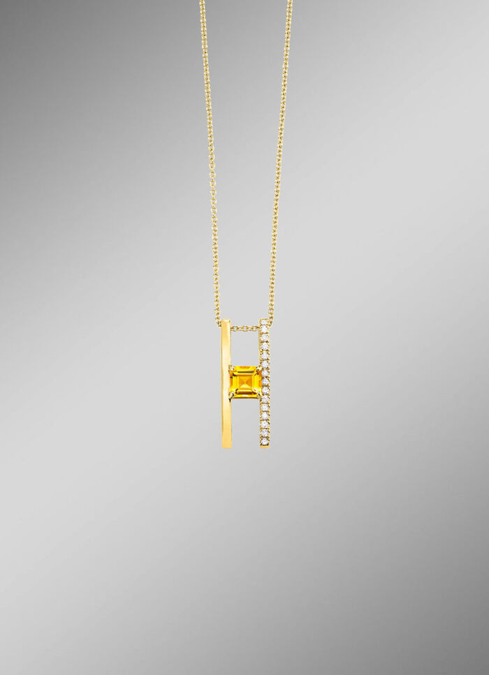 Edler Anh&auml;nger mit Citrin und Brillanten 