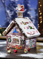 Adventskalender mit Weihnachtsbaumdekoration  