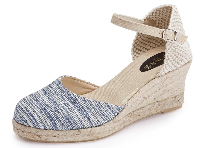 Sandalette aus Textilmaterial 