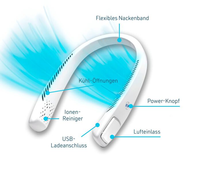 Kabelloser Cool2Go-Luftk&uuml;hler zum Umh&auml;ngen 