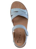ELENA EDEN, modische Damen-Sandale, Weite H, mit herausnehmbarem Fussbett BLEU