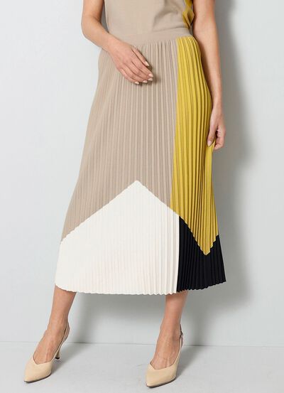 Jupe mit Plisseefalten 