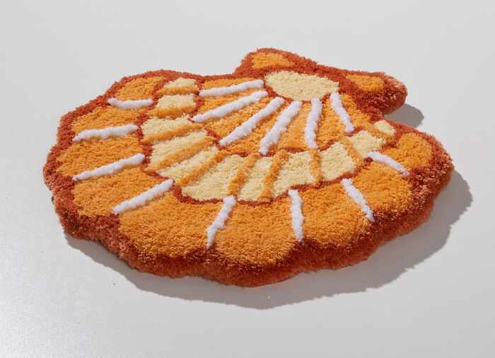 Barfussweiche Badgarnitur in Muschel-Optik 