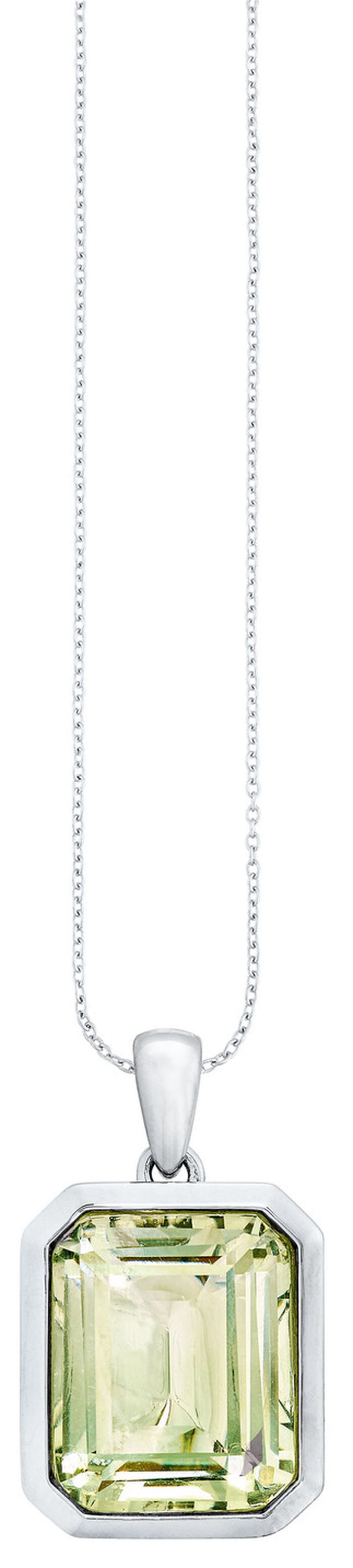 Effektvoller Anhänger mit echt grünem Amethyst 