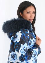 Jacke mit dekorativem Rosendessin 