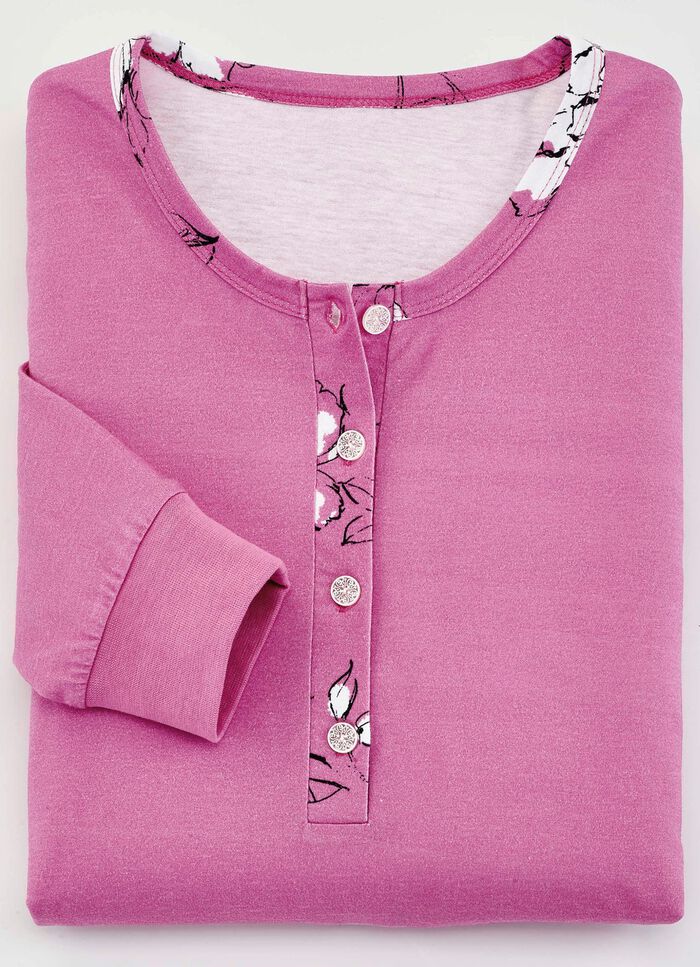 Zweierpack Nachthemden mt Knopfleiste und langen &Auml;rmeln 