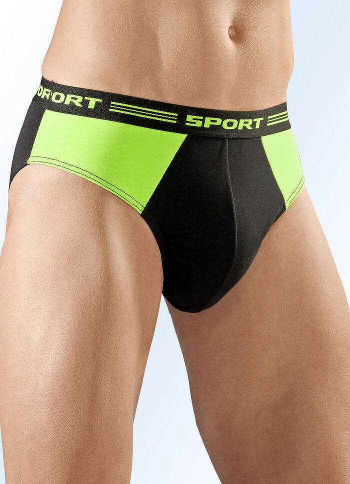 Viererpack Slips, uni mit Eins&auml;tzen 