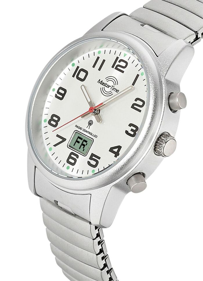 Master Time Funk-Damenuhr mit Edelstahlzugband 