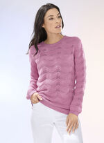 Pullover im Mustermix ROSA