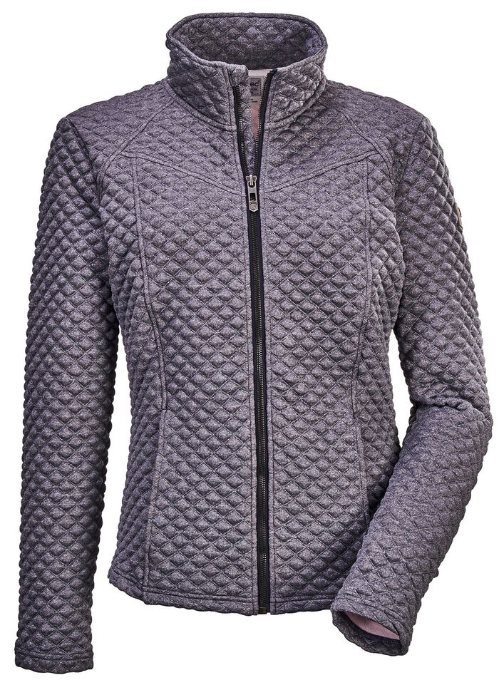 Modische Damen-Stretch-Jacke mit Jaquard-Steppmuster GRAFIT