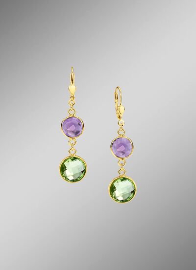 Zeitlose Eleganz: Ohrringe mit bunten Quarzen 