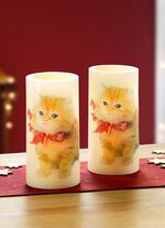 LED-Echtwachskerzen, 2er-Set 