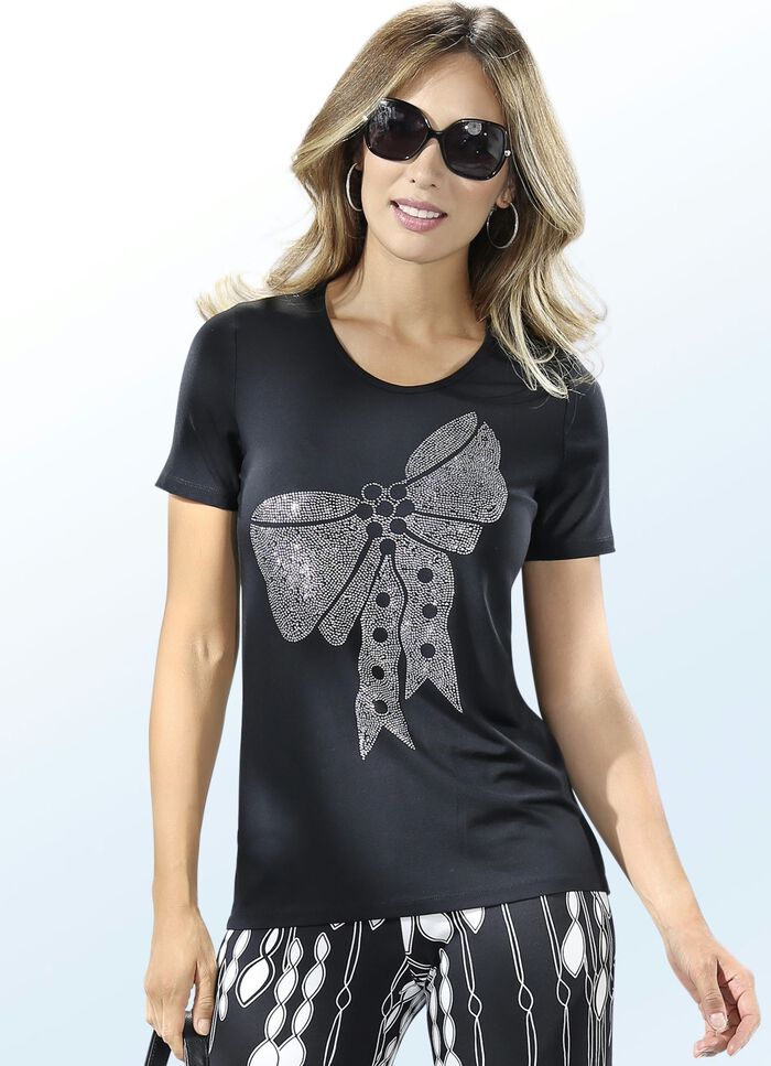 Shirt mit Strass-Motiv 