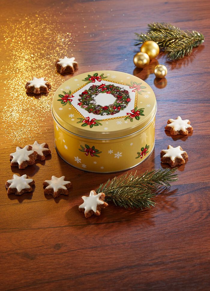 Metalldose mit Zimtsternen 