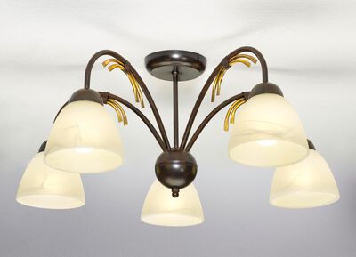 Deckenlampe mit Gestell aus Eisen 