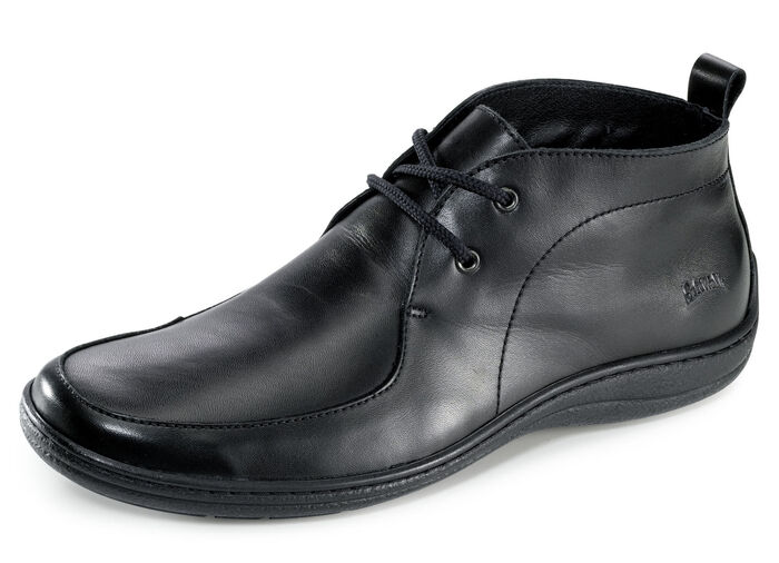 Schn&uuml;r-Bootie mit Wechselfussbett SCHWARZ