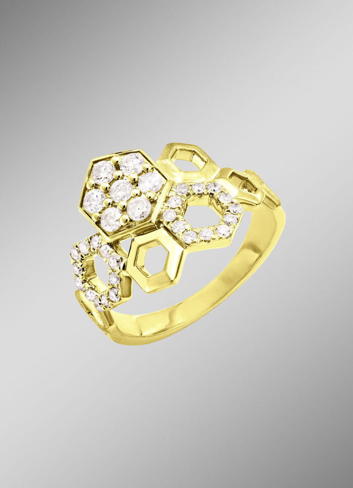 Bildschöner Damenring mit Brillanten 