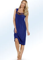 Nachthemd aus Charmeuse mit breiten Tr&auml;gern 