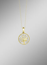 Lebensbaum-Anhänger mit 21 Brillanten 