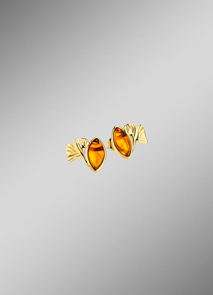 Elegante Ohrstecker mit Bernstein 