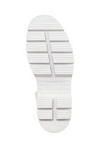 ELENA EDEN Schnür-Stiefelette mit kuscheligem Teddy-Kragen EISGRAU