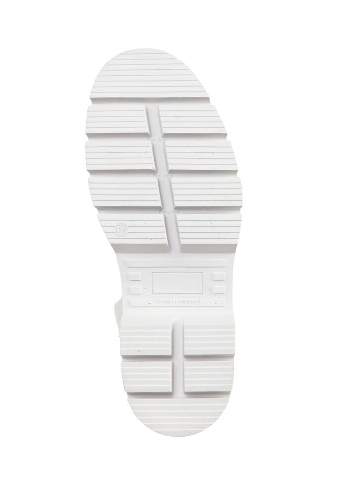 ELENA EDEN Schnür-Stiefelette mit kuscheligem Teddy-Kragen EISGRAU