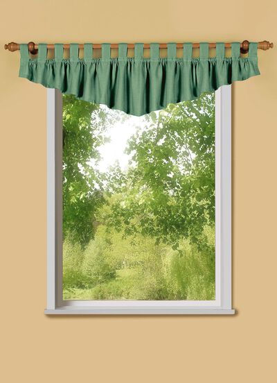 Querbehang mit Schlaufen und Universalschienenband 