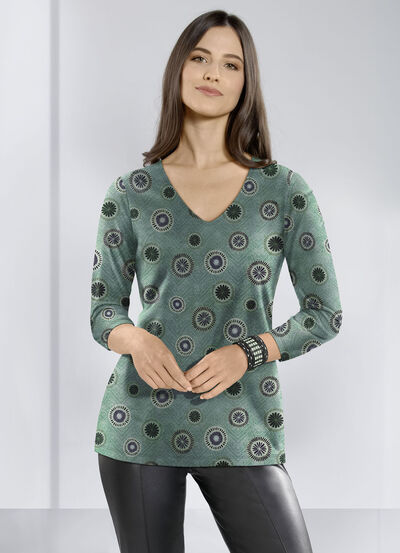 Shirt mit 3/4-langen Ärmeln 