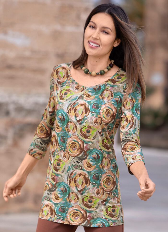 Longshirt mit Kellerfalte  