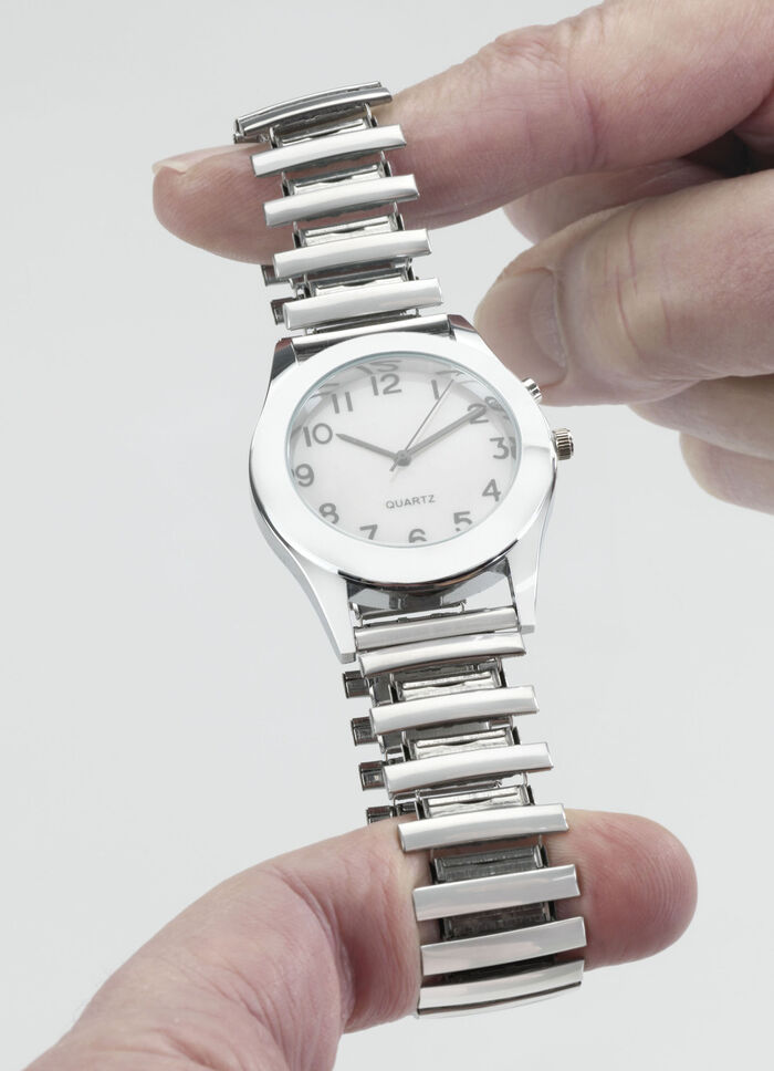 Armbanduhr mit Stretcharmband