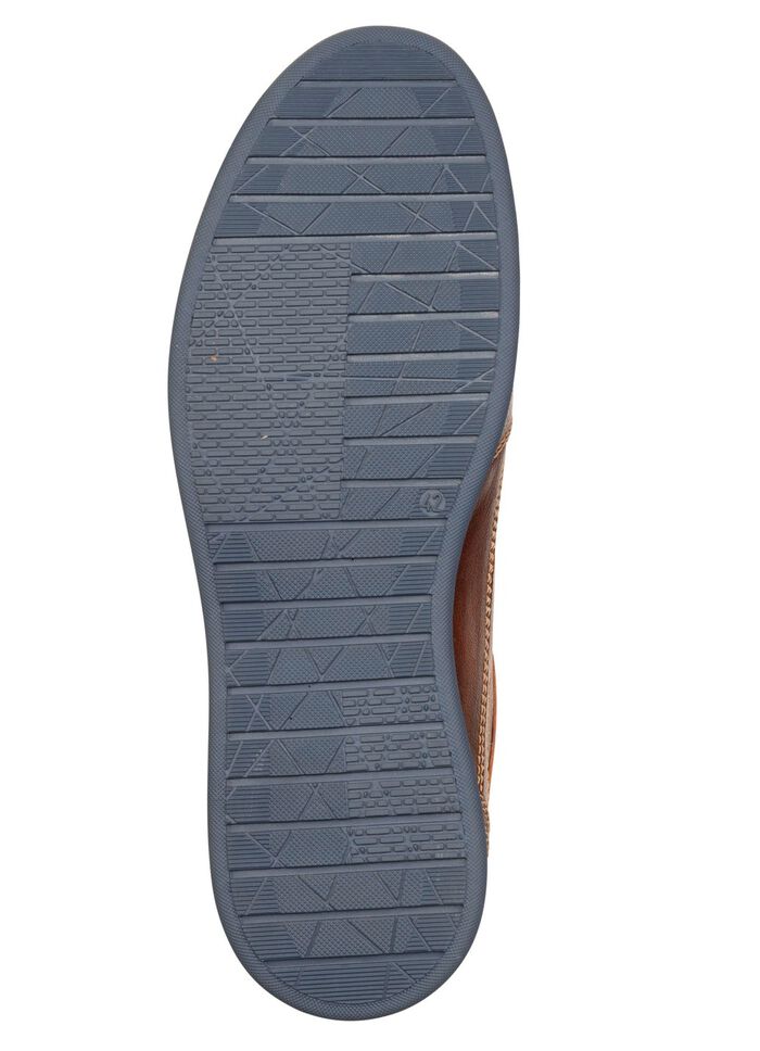 GINO GALANTE, klassische Herren-Schn&uuml;rschuhe, mit blauem Besatz COGNAC