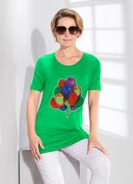 Longshirt mit Strasszier  GR&Uuml;N