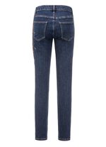 Edel-Jeans mit handbemalten, floralen Motiven 