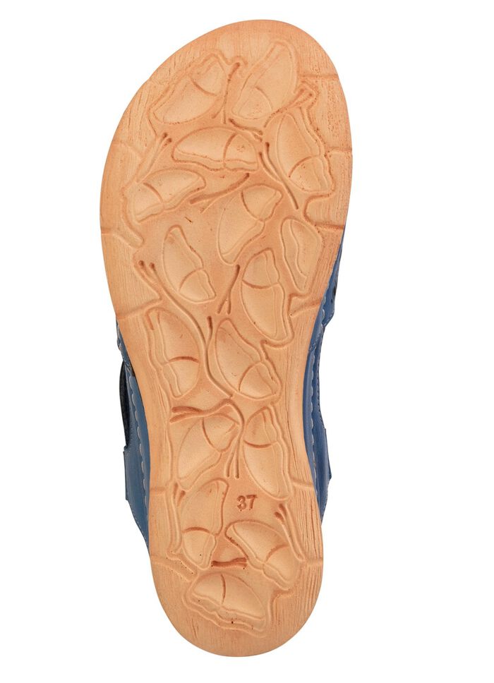 Gemini Sandale aus schattiertem Nappaleder mit Pr&auml;gung BLAU