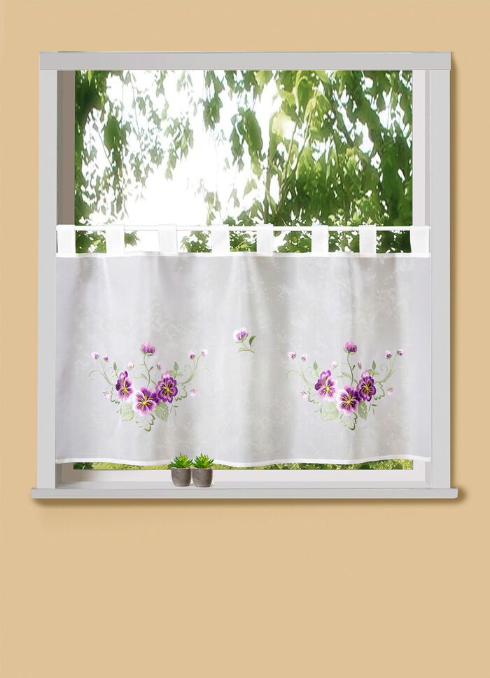 Kurzstore &laquo;Stiefm&uuml;tterchen&raquo;, mit Schlaufen 