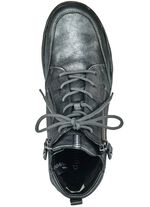 Waldl&auml;ufer, gef&uuml;tterte Damen-Stiefeletten, Winterschuhe, Weite H, mit herausnehmbarem Fu&szlig;bett ALTSILBER