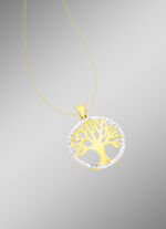 Schöner Anhänger in Bicolor mit diamantiertem Rand 