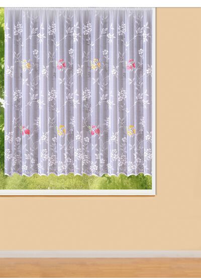 Blumenfenster-Vorhang mit Universalschienenband 