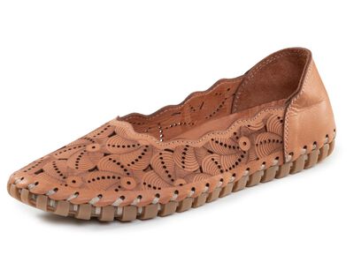 ELENA EDEN Ballerina mit interessanter Pr&auml;gung 