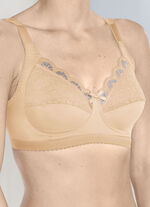 Laurina Zweierpack BH mit farbharmonischer Elastikspitze 