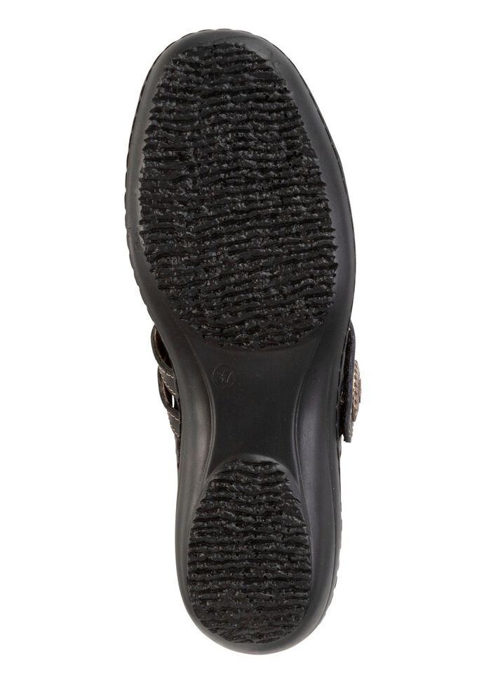 ELENA EDEN, sommerliche Damen-Spangenschuhe, Weite H, mit herausnehmbarem Fussbett SCHWARZ