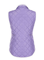 Steppweste mit Kontrastpaspelierung LILA