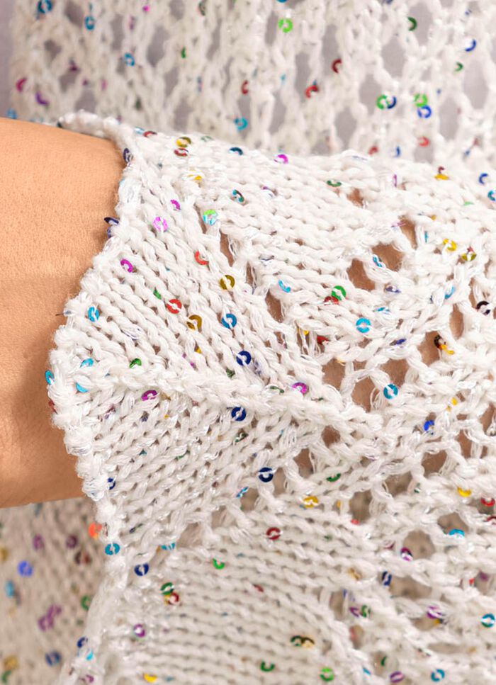 Strickjacke aus Paillettengarn 