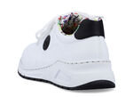 Rieker, stylische Damen-Sneaker, Weite H, mit herausnehmbarem Fussbett WEISS-SCHWARZ